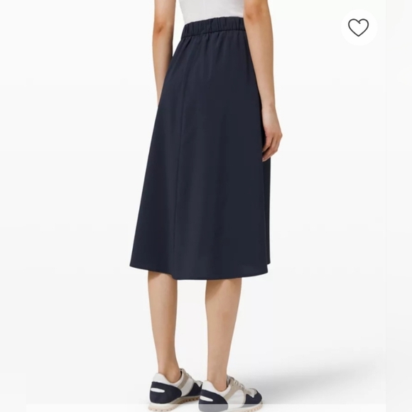 Lululemon Time to Flounce Black Skirt 4 Flowy Lightweight Midi High-Low Swift - Picture 6 of 15
